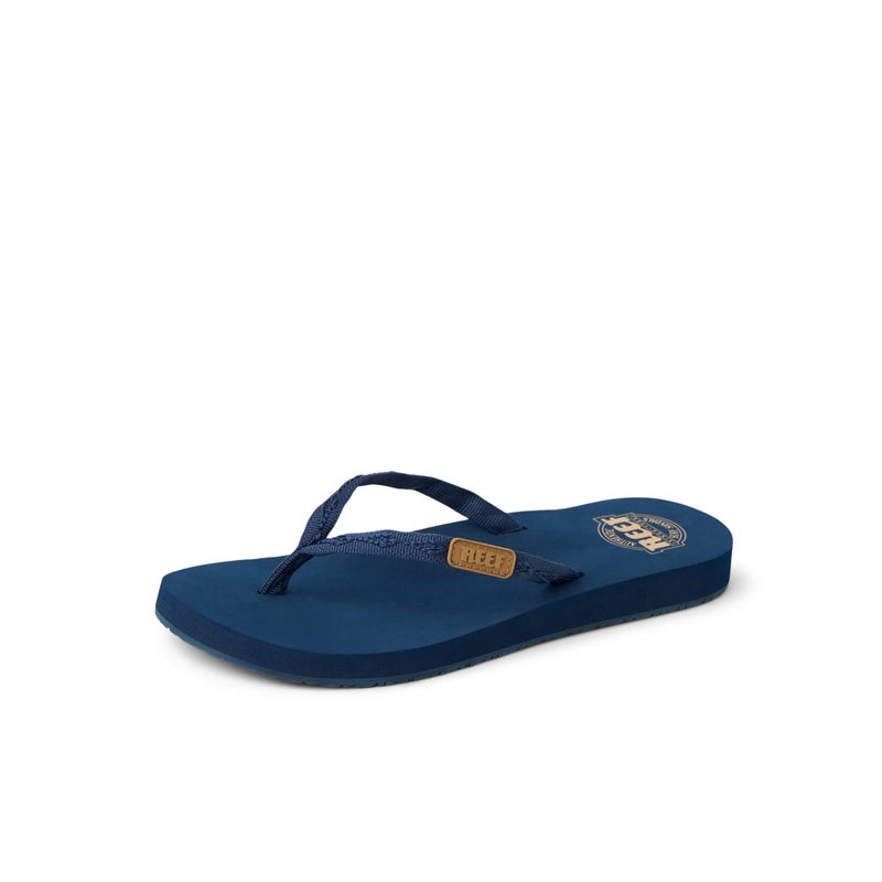 Reef Ginger Womens Beach Flip Flop, Soft Woven Strap Made From 100% Recycled PET, Navy, 9 - Image 1